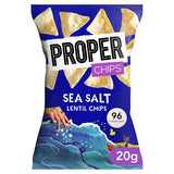 Properchips sea salt lentil chips 20g pack, imported from the UK