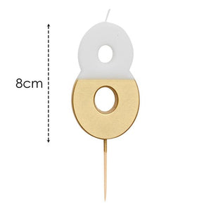 Talking Tables Number 8 Large Gold Candle