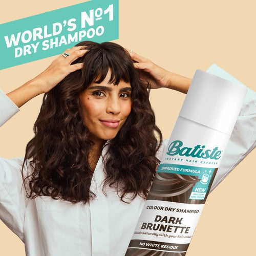 Batiste dark brunette coloured dry shampoo aerosol spray - British product
