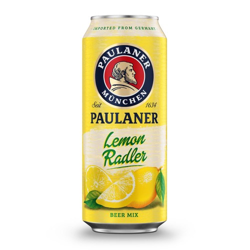 Paulaner Lemon Radler 500ml, imported from the UK