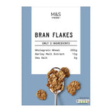 M&S Only 3 Ingredients Bran Flakes box, imported from the UK