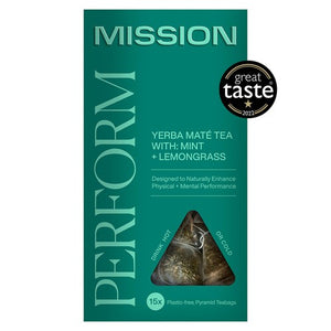 Performance Herbal Tea Bags with Yerba Mate, Lemongrass, and Mint
