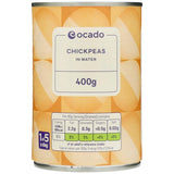 Ocado canned chickpeas in water 400g, imported from the UK