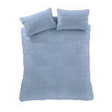 Catherine Lansfield Seersucker Double Duvet Set Lansfield Blue