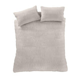 Catherine Lansfield Seersucker Super King Duvet Set Natural