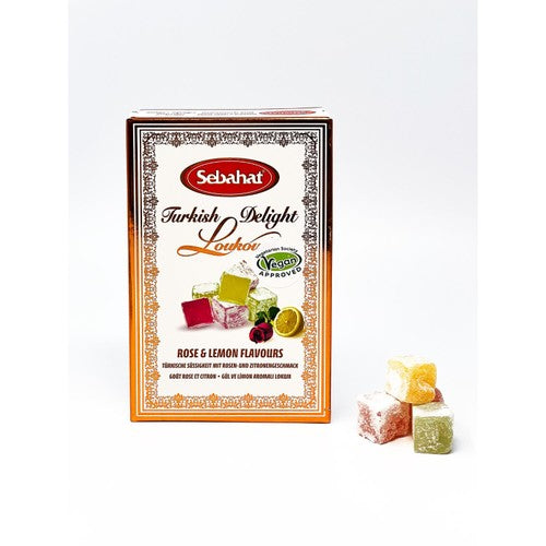 Sebahat rose and lemon flavour Turkish delight 200g (British brand)