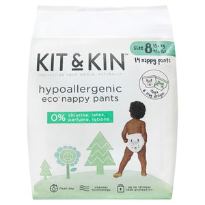 Hypoallergenic Eco-Friendly Nappy Pants Size 8 for 19+kg Babies