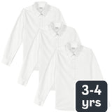 MS Girls 3Pk Slim Fit LS ETI Blouse 3-4 Y