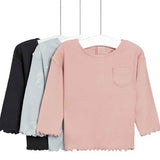 MS Bird Print Tops 3 Pack 2-3 Years Multi