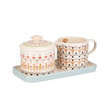 Cath Kidston ceramic sugar and milk jug set stoneware (British brand)