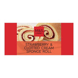 M&S M&S Strawberry Jam & Clotted Cream Sponge Roll Dessert 245g- Buy online at McGrocer