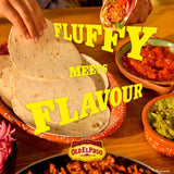 Old El Paso extra thin tortilla wraps 6 pack, imported from the UK.