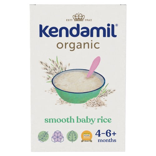 Kendamil organic smooth baby rice cereal 120g, UK version