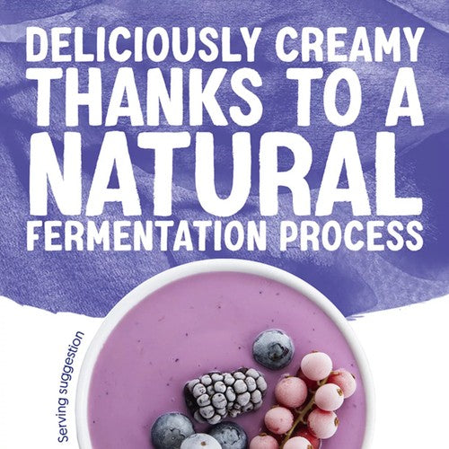 Alpro dairy-free soya yogurt alternative with mixed berries - British product