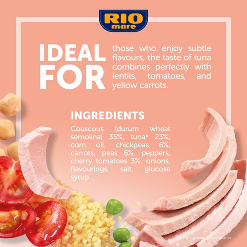 Rio Mare Tuna Cous Cous Salad 160g, imported from the UK