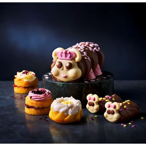 M&S Mini Connie The Caterpillar chocolate sponge rolls 5x34g, imported from the UK