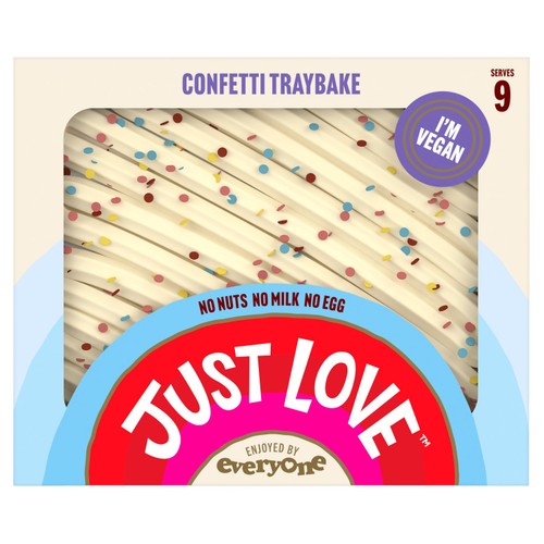 Just Love Food Confetti Traybake sponge cake 461g, UK version