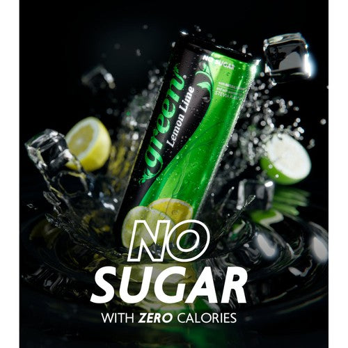 GREEN COLA Green Lemon and Lime carbonated beverage in a can, UK version