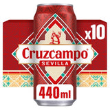 Cruzcampo Spanish Lager beer cans 10 x 440ml - British product