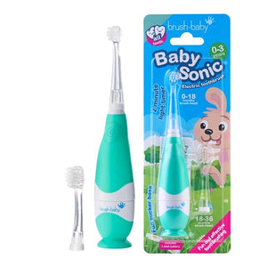 Battery-Powered Electric Toothbrush for Babies 0-3 Years with Soft Vibrations and Timer