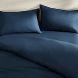 M&S Cotton Rich Bedding Set, Double Navy