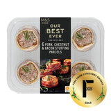 M&S Our Best Ever 6 Pork Chestnut & Bacon Stuffing Parcels Frozen