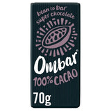 M&S OMBAR 100% Cacao Organic Vegan Fair Trade Dark Chocolate 70g- Buy online at McGrocer