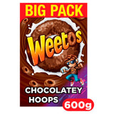 Weetos chocolatey wheat hoops cereal box 600g (British brand)