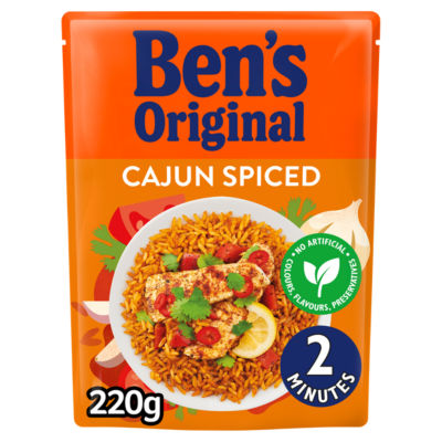 Ben's Original Cajun spiced microwave rice 220g - British product