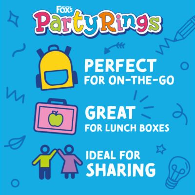Fox's Party Rings Minis 6 snack bags - British product