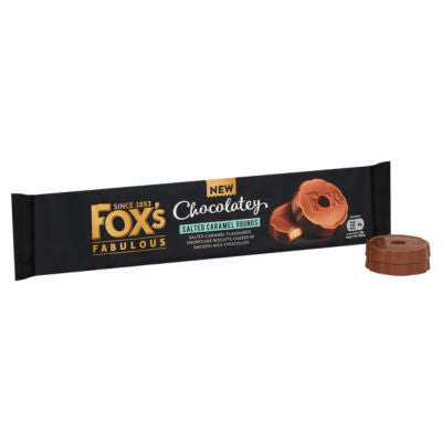 Fox's Chocolatey Salted Caramel Rounds 130g - British product