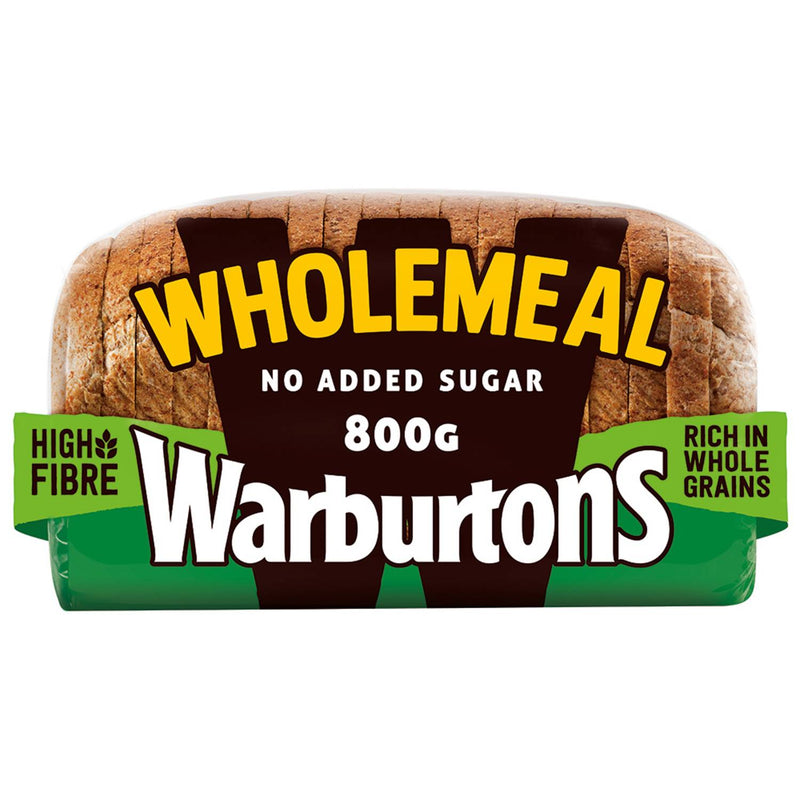Warburtons True Taste wholemeal bread 800g, UK version