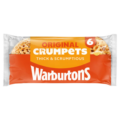 Warburtons Original 6 Crumpets pack (British brand)