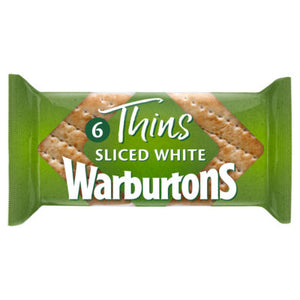 Warburtons 6 Thins Soft White Sliced Sandwich Thins