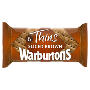 Warburtons Soft Brown Sliced Thins Sandwich Thins 6 Pack