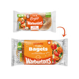 Warburtons 6 sesame thin bagels - British product