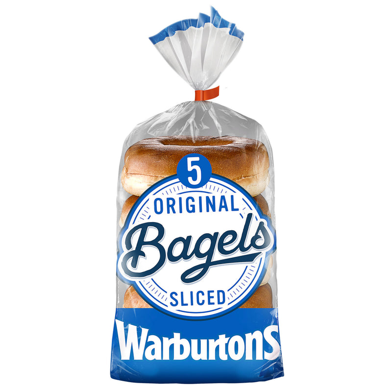 Warburtons 5 Original White Bagels (British brand)