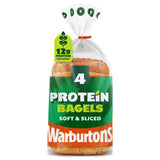 Warburtons protein bagels 4 pack sliced, imported from the UK