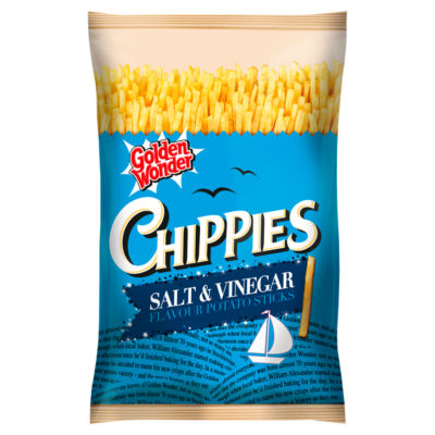 Golden Wonder potato sticks Salt & Vinegar flavour 100g, UK version