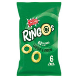 Golden Wonder Ringos cheese and onion ring snacks multipack, imported from the UK