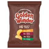 Golden Wonder Meaty Pack crisps 16 x 25g, imported from the UK