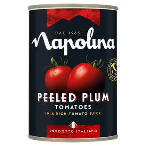 Napolina Peeled Plum Tomatoes in Rich Tomato Juice Tinned Tomatoes 400g