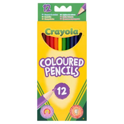 Crayola 12 coloured pencils art set - British product