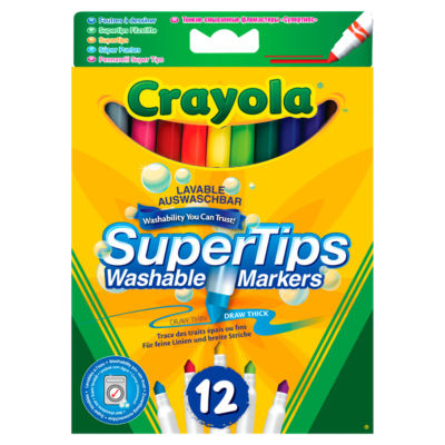 Crayola Supertips colouring pens 12 pack - British product