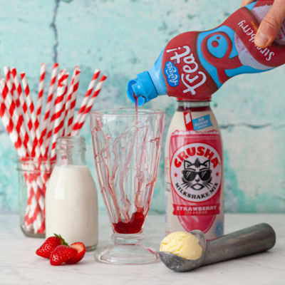 Crusha strawberry milkshake syrup 500ml, UK version