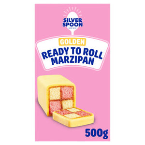 Silver Spoon Golden Ready to Roll Marzipan Baking Cake Cover 500g