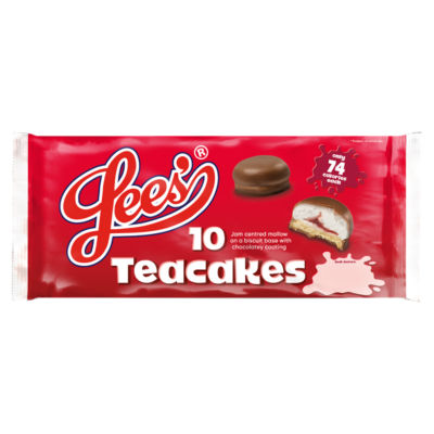 Lees 10 jammied mallow teacakes 173g box, UK version