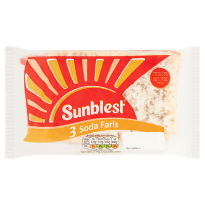 Sunblest soda farls 3 pack (British brand)