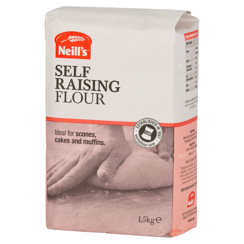Neill's Self Raising Flour 1.5kg, imported from the UK