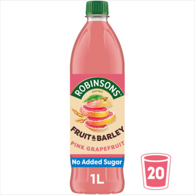 Robinsons Pink Grapefruit Squash 1L, imported from the UK
